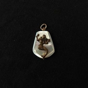 Mermaid lucite pendant